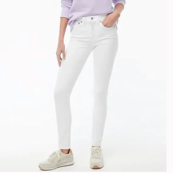 J. Crew Denim - J. Crew 𝅺Mid-Rise White Skinny Jeans Signature Stretch Sz 25/28
